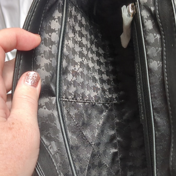 NWT Karl Lagerfeld Charlotte Leather Top Handled Satchel - Picture 8 of 17